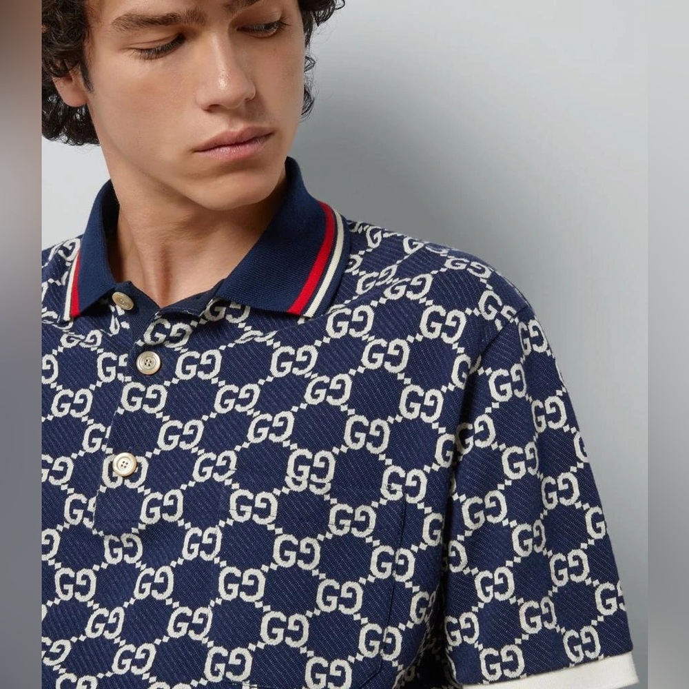 Gucci
Men’s All-Over GG Jacquard Polo Shirt